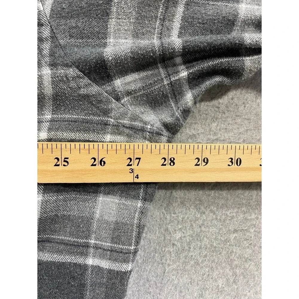 Polo Ralph Lauren Flannel Shirt‎ Mens XLT Gray Plaid Button Down Classic Cotton